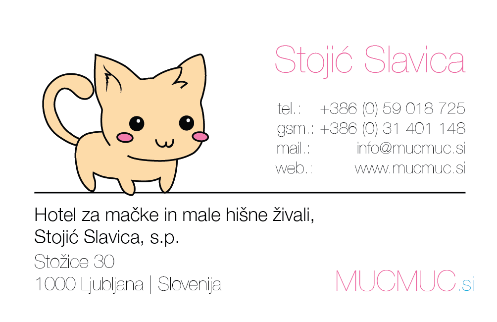 Zadnja stran vizitke hotel MUCMUC